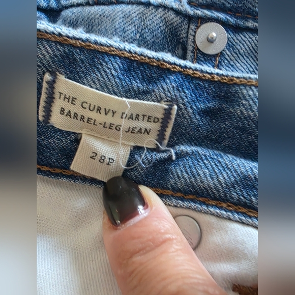 NWOT Madewell Women's The Petite Curvy Darted Barrel-Leg Jean Sz 28P Fall - Picture 7 of 12